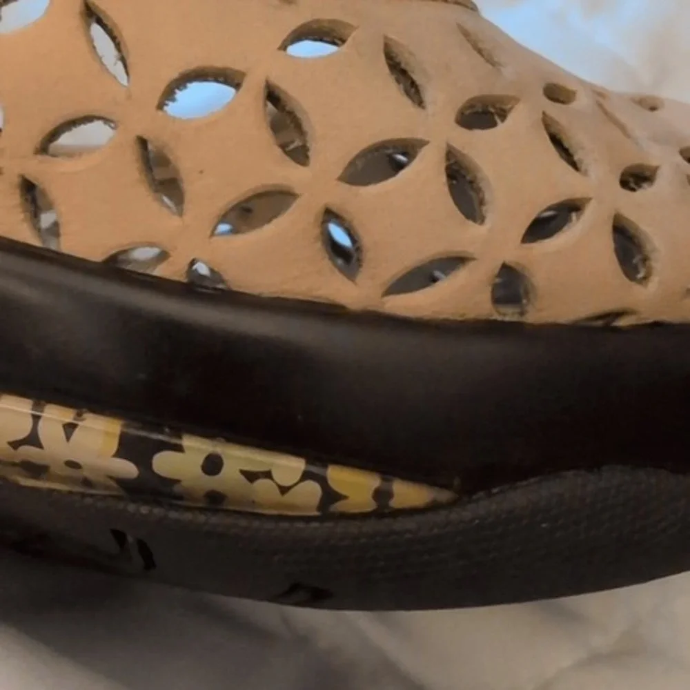 Jambu J-41 Women's Journey Encore‎ Wedge Leather Sandal Size 7